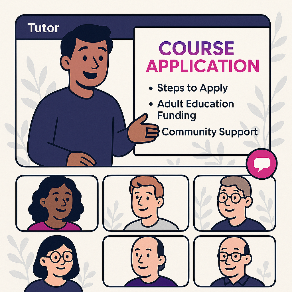 Webinar teaching about government-funded courses and enrolment